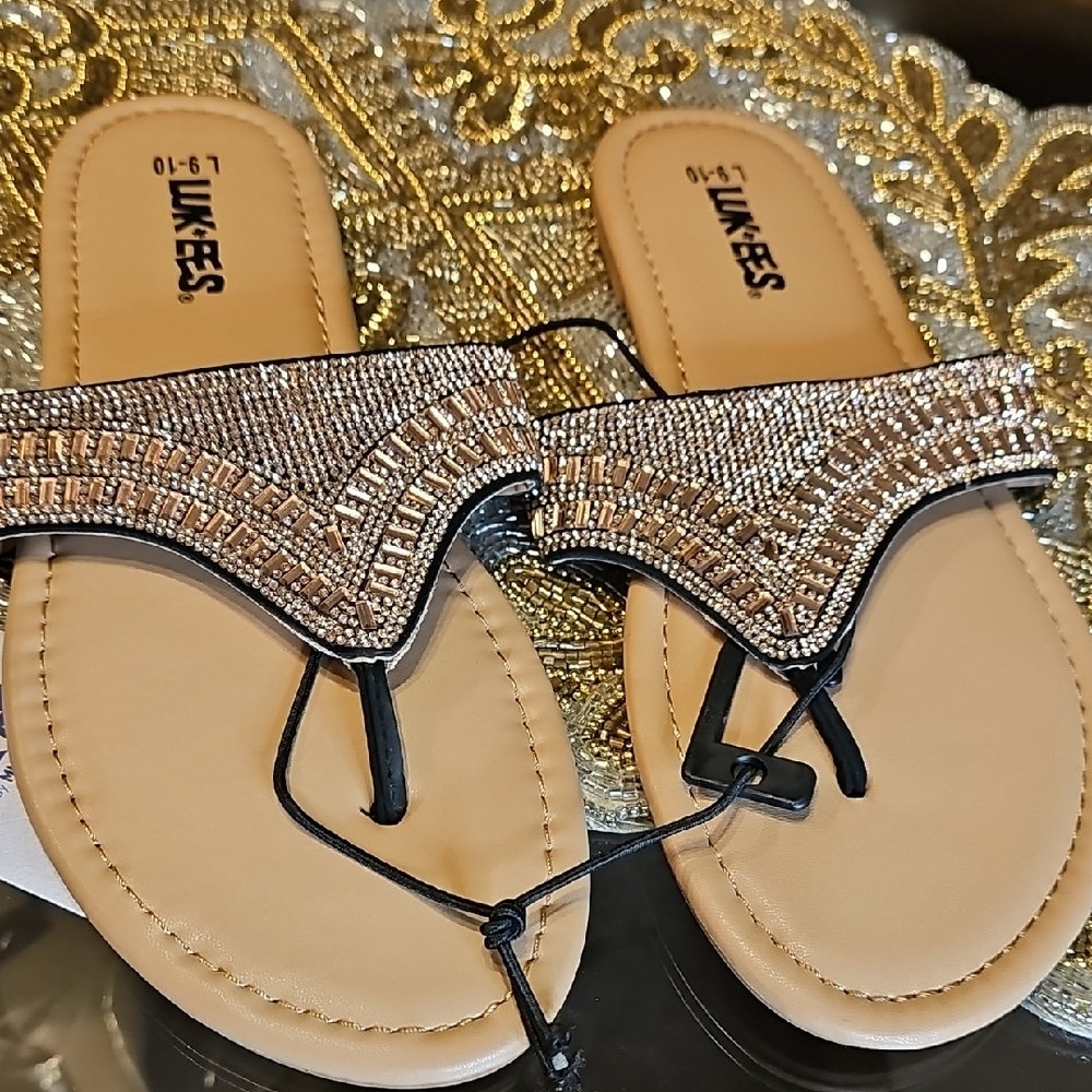 Muk Luks B Embellished Sandals - Picture 1 of 6